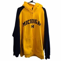 Y2K Michigan Wolverines Nike Sweatshirt Hooded XXL Spell-Out Embroidered... - £41.04 GBP