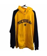 Y2K Michigan Wolverines Nike Sweatshirt Hooded XXL Spell-Out Embroidered... - £40.95 GBP