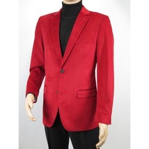 Men's Velvet Sports Coat Grammy Amy Award BASSIRI , LEONARDI J1042 Christmas Red image 10