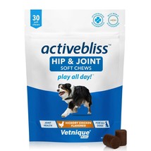 Vetnique Labs Activebliss Hip &amp; Joint Supplement for Dogs 30 Soft Chews - £19.46 GBP