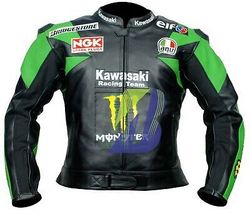 KAWASAKI GREEN,RED,PURPLE,BLACK* MOTORCYCLE LEATHER JACKET Biker&#39;s MOTOGP - £109.30 GBP