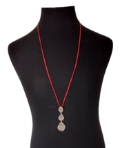 Paparazzi New with Tags Women&#39;s Necklace &amp; Earrings Combination Silver Tone/Red - £5.93 GBP