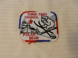 Three Fires Council Polar Bear Red White &amp; Blue Bear Pocket Patch Boy Scouts - £15.92 GBP