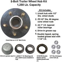 Uriah Products UW000154 Replacement Trailer Hub Kit for BT8 Spindles (5 ... - $93.24 CAD