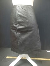 Lauren Ralph Lauren Crocodile Alligator Embossed Leather Skirt Size 8 - $60.73