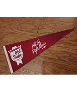 Heileman&#39;s Old Style Beer Pure Genuine Right Moves Felt Red Banner Penna... - $21.77