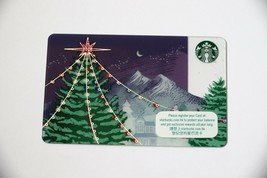 Starbucks Hong Kong Gift Card 2017 Christmas Tree Mountain New - £6.36 GBP