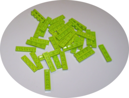 38 Used Lego 1 x 4 Lime Green Plates  3710 - £7.95 GBP