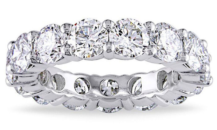4.00 CTTW Cubic Zirconia Brilliant Cut Eternity Band In All Size's Top Seller - $18.98