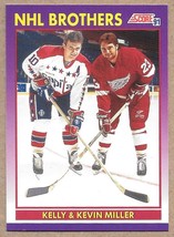 1991-92 Score American #309 Kelly Miller / Kevin Miller Capitals/Red Wings - £1.47 GBP