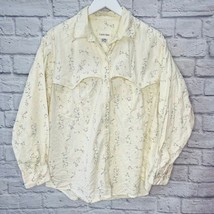 Vintage 80s Calvin Klein Womens Button Front Shirt Abstract Pastel Size M  - £23.84 GBP