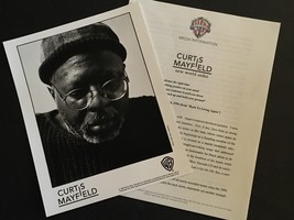Curtis Mayfield New World Order 1996 Orig Warner Bros Promo Press Release/PHOTO - £16.02 GBP