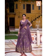 Purple Stitched Lehenga with Sequins &amp; Thread Embroidery* - $1,724.82 MXN