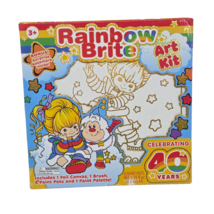 RAINBOW BRITE ART KIT FOIL CANVAS W/ PAINT &amp; BRUSH NEW IN BOX 40 CELEBRA... - $119.94 MXN
