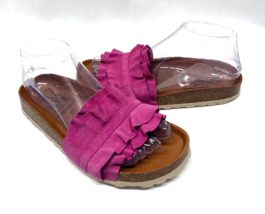 MIZ MOOZ ROCIO WOMEN'S SUEDE FLATS SLIP ON SANDALS FUCHSIA 37EU / 7US # ... - $29.95