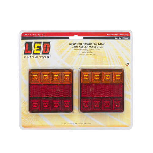 TechBrands LED Autolamps Trailer LED Light Combo Set (100x100mm) - 2pk - $87.32