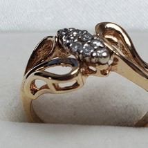Authenticity Guarantee 
14K Yellow Gold Swirl 0.12 ct Diamond Ring 2.8 grams ... - £473.78 GBP