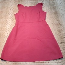 LOFT Petites Fushia Pink Laser Cut Strap Dress Size 6P - £20.50 GBP