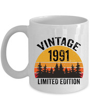 Vintage 1991 Coffee Mug 11oz Limited Edition 32 Years Old 32th Birthday Cup Gift - £11.86 GBP