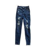 American Eagle Womens Distressed High-Waisted Skinny Jeans size 4 Blue D... - $357.80 MXN