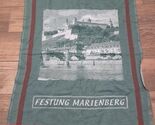 Festung Marienberg Claude Gerardmer towel castle Germany green red cotton - $17.00