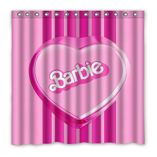 New!!! Cute Barbie Custom Waterproof Polyester Shower Curtain 4 Size Item image 8