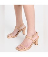 VINCE Luella Ankle Strap Sandals Size 9.5 / EU 40.5 Marble Neutral Cream - $2,623.17 MXN