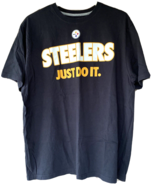 Nike Just Do It T Shirt Pittsburgh Steelers Mens XXL Black NFL Team Apparel - £17.57 GBP