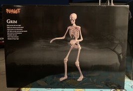 Halloween Prop 6 Ft. Grim Animatronic Animated Skeleton Prop Spirit Hall... - £1,028.77 GBP