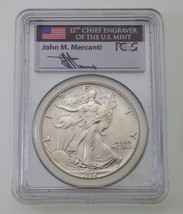 1986 Silver American Eagle Graded by PCGS as MS-69 Mercanti Signed - £79.36 GBP