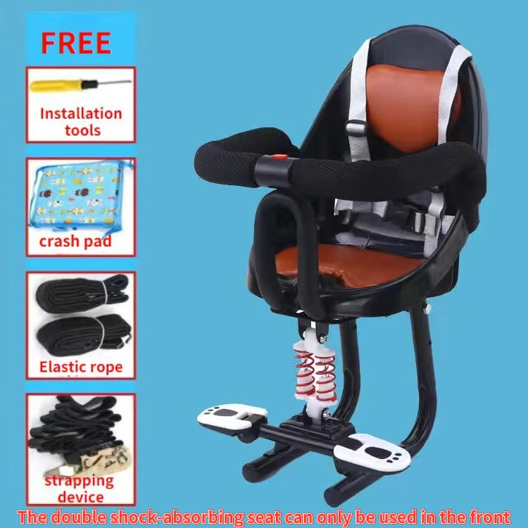 Electric Bicycle Children&#39;s Front and Rear Dual-use Seat Bicycle Rear Seat Baby  - £270.59 GBP