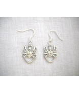 NEW 3 DOT BACK SPIDER ARACHNID PEWTER CHARM GOTH EARRINGS SPIDER JEWELRY - £5.48 GBP