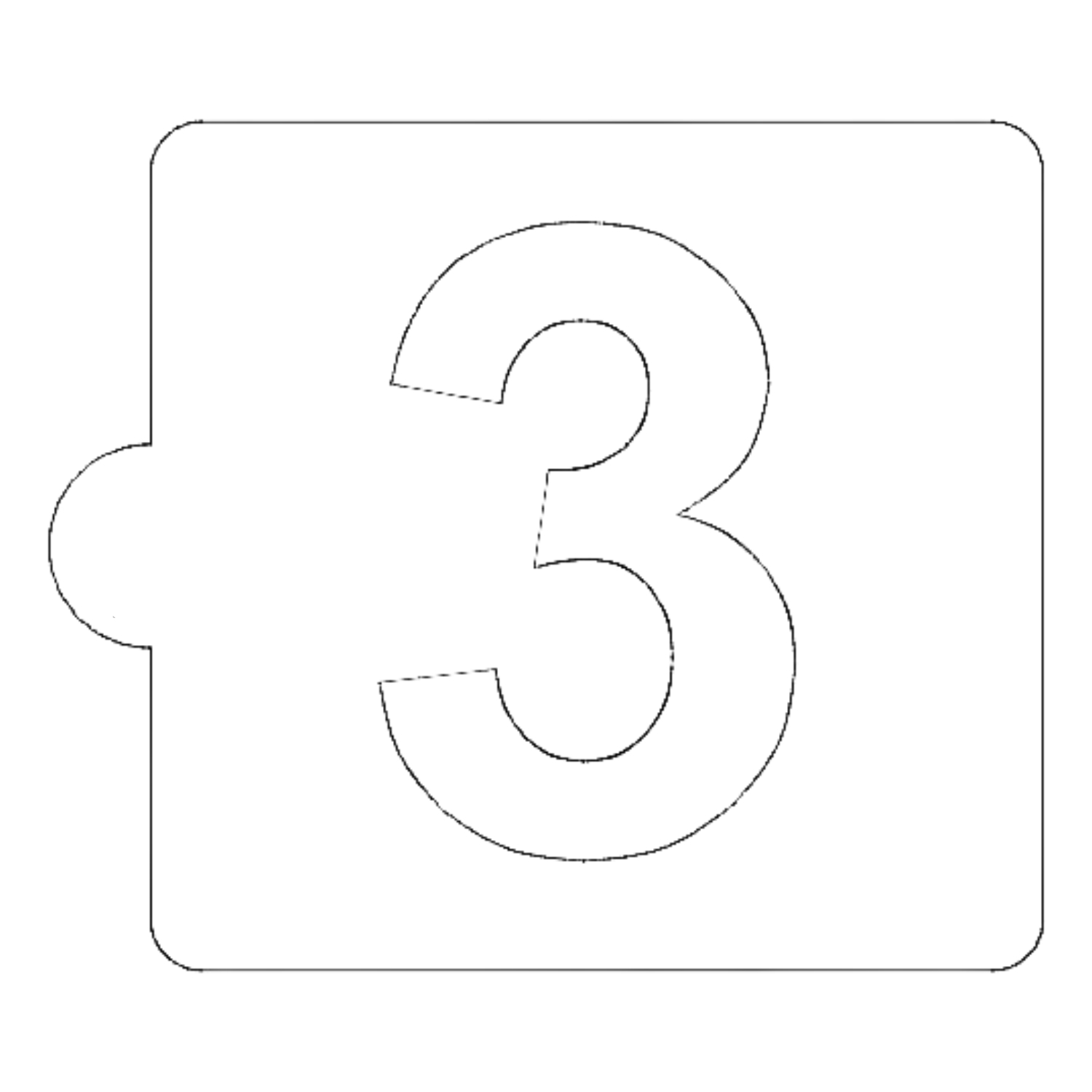 3 Number Counting Stencil for Cookies or Cakes USA Made LS108-3 - $3.99