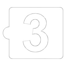 3 Number Counting Stencil for Cookies or Cakes USA Made LS108-3 - $77.15 MXN
