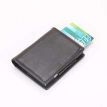   High Quality Men Wallets Small Thin Trifold Leather Wallet Male Money Bag 2022 - £15.46 GBP