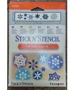 Visions Stick N&#39; Stencil Snowflakes 64026 24&quot; Winter - £9.05 GBP