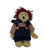 Vintage 1980&#39;s Satchel Bears Teddy Bear Brown with Clothes Country 11&quot; Tall - $14.25