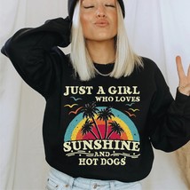 Hot Dogs sweatshirt, cute retro Hot Dogs lover sweater, Food lover crewneck, Gif - £37.06 GBP