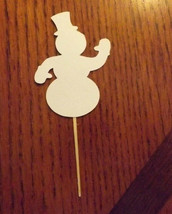 Lot of 12 Snowman Cupcake Toppers!  - £3.15 GBP