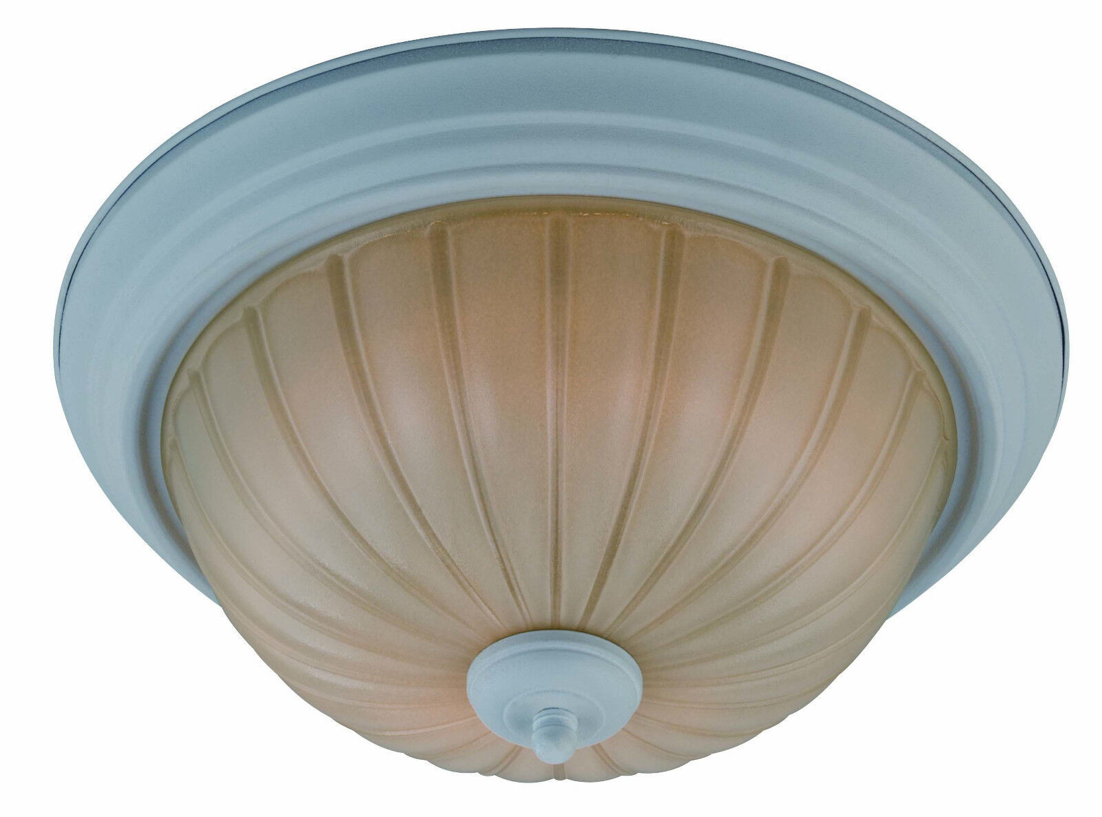 Flush Mount Ceiling Fixture Textured White Finish Pearlescent Glass UL A... - $9.89