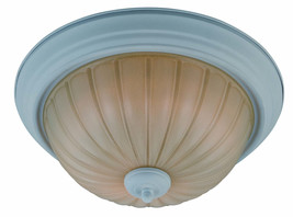 Flush Mount Ceiling Fixture Textured White Finish Pearlescent Glass UL A... - $9.89