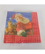 Christmas Paper Luncheon Napkins 20 pcs Nostalgic Santa DesignWare Decou... - $7.85