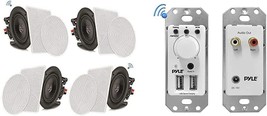Pyle 8&quot; 4 Bluetooth Flush Mount In-Wall In-Ceiling 2-Way Speaker System And - £284.55 GBP