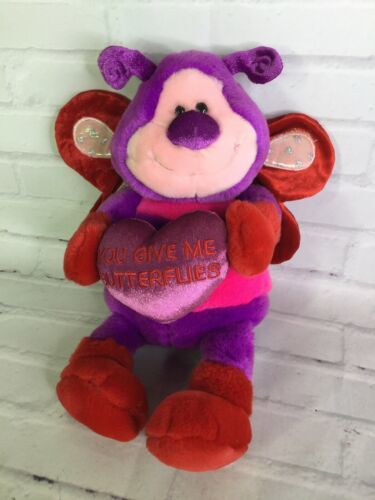 Primary image for Commonwealth Butterfly You Give Me Butterflies Red Purple Plush Stuffed Animal