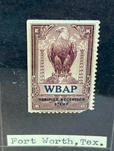 EKKO Stamp Radio Day DXer Proof Reception American Eagle Texas Fort Worth WBAP - £23.70 GBP