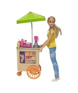 Mattel Barbie Careers Smoothie Chef Juice Cart Stand Playset &amp; Blond Bar... - £13.84 GBP