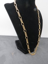 Vintage Sarah Coventry Chain Necklace 24&quot; Long Shiny Gold Tone Links Exc... - £23.12 GBP