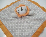 Circo lion gray diamonds orange satin baby security blanket lovey Target... - $10.39