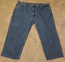 Levis 550 Jeans Men&#39;s Blue Denim Jeans Size 50x27 (tagged 50x30) Logo Po... - $17.46