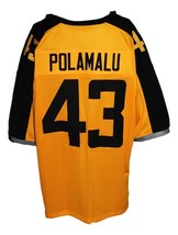 Troy Polamalu #43 Gotham Rogues New Men Football Jersey Yellow Any Size image 2